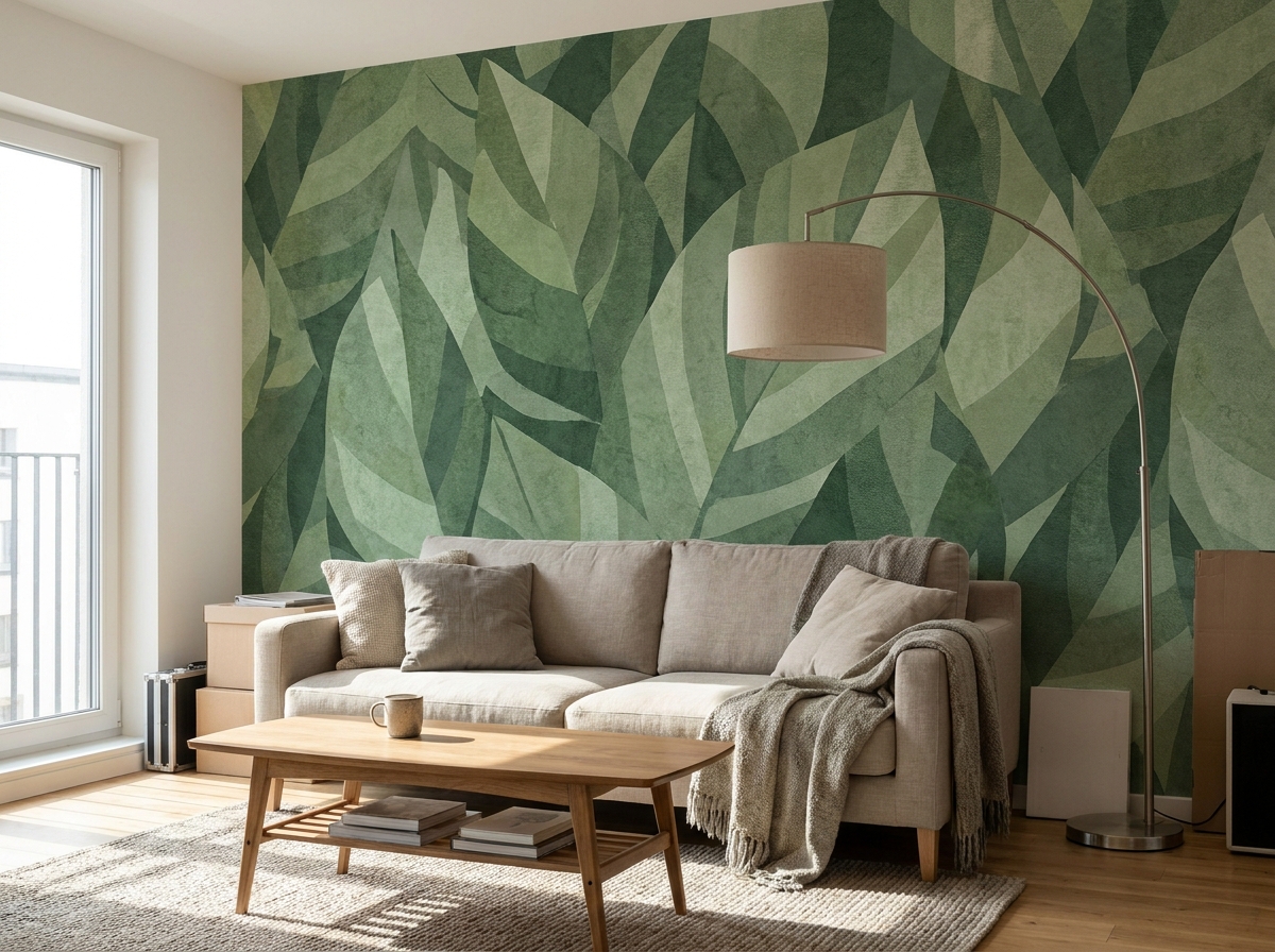 Non-Woven Yaprak Deseni — salon