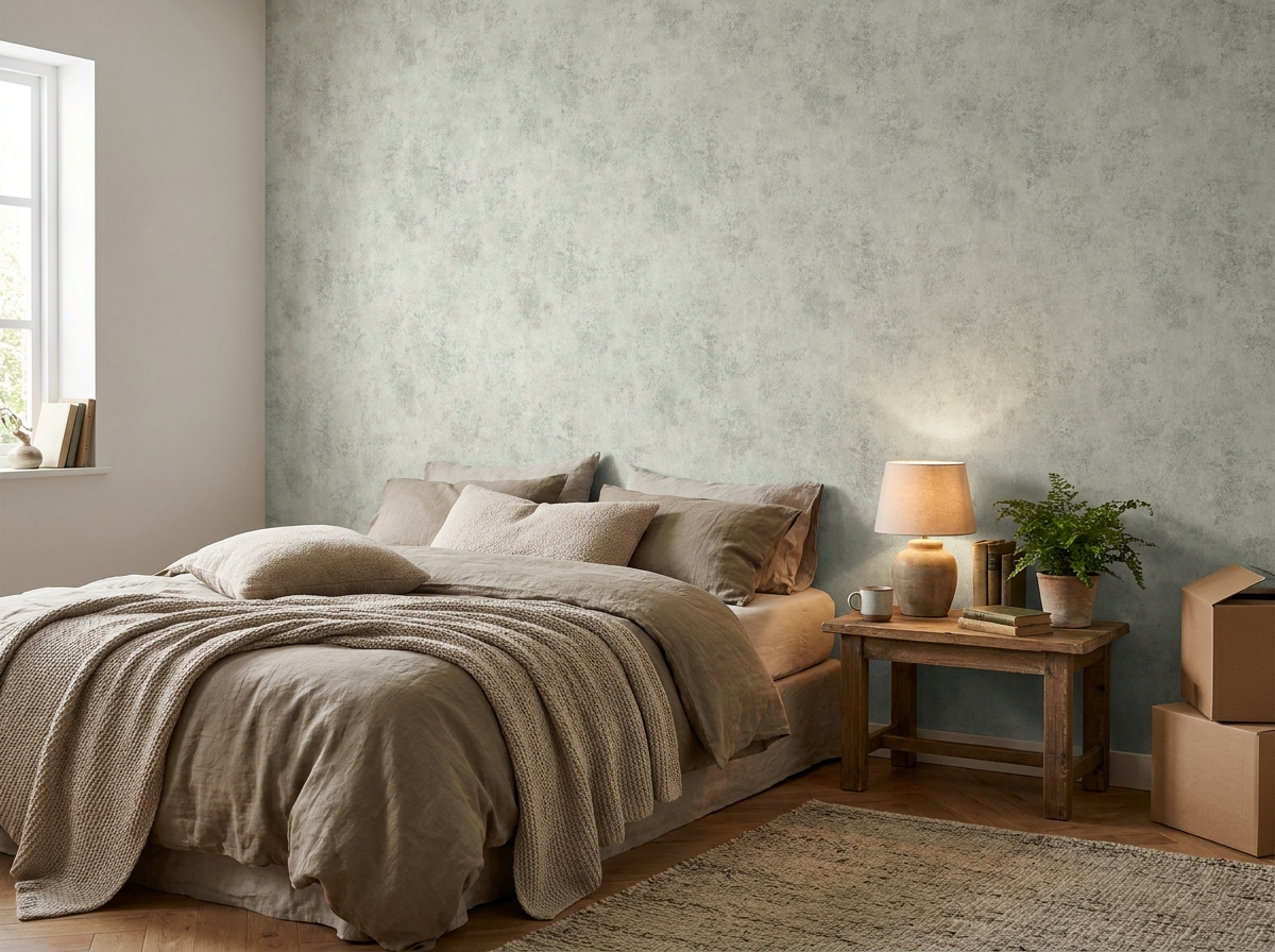 Non-Woven Beton Doku — yatak odası