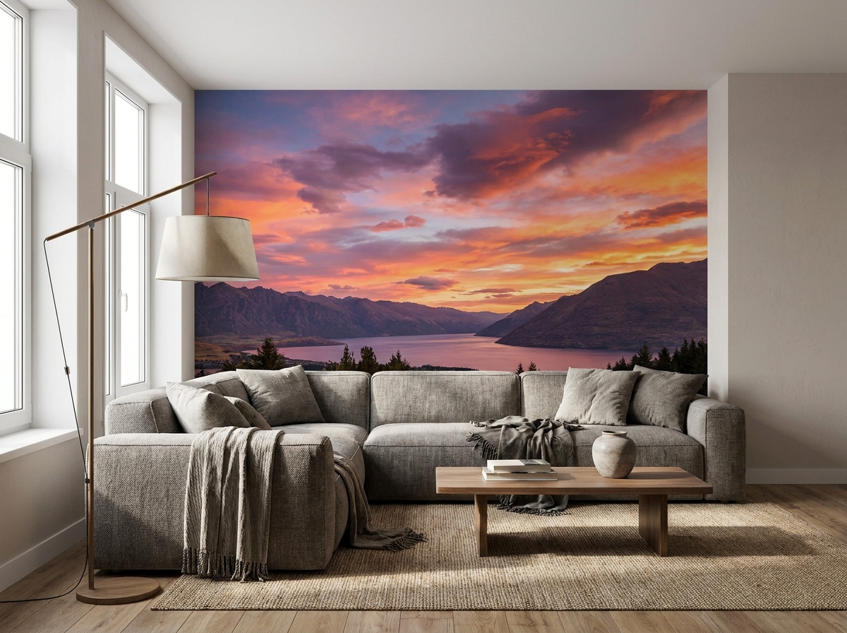 Duvar Posteri Gün Batımı Manzara — salon