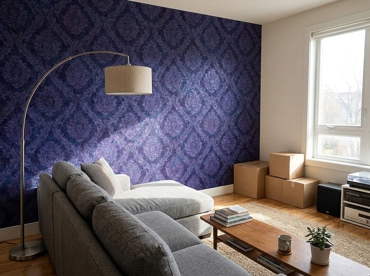 Vinil Damask Desen — salon